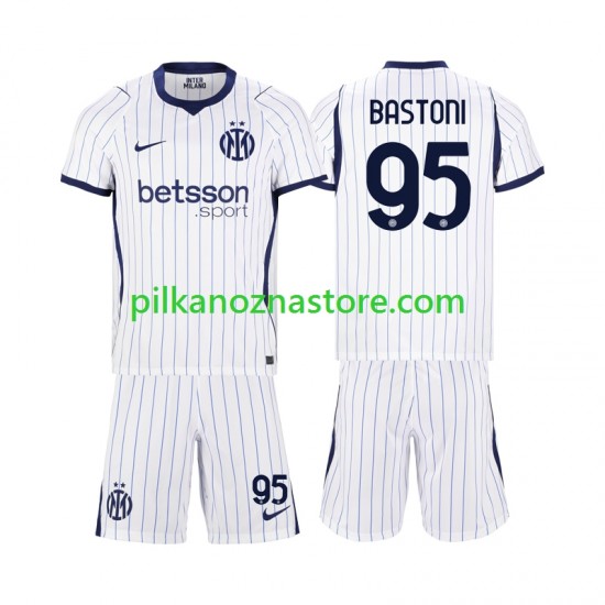 Inter Mediolan dla Dzieci Alessandro Bastoni 95 Koszulka Wyjazdowy 2026-2027 Krótkie Rękawy
