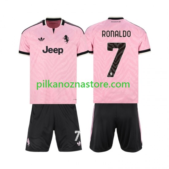 Juventus dla Dzieci Cristiano Ronaldo 7 Koszulka Wyjazdowy 2026-2027 Krótkie Rękawy