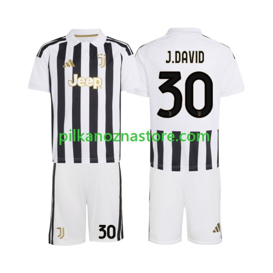 Juventus dla Dzieci Jonathan David 30 Koszulka Domowy 2026-2027 Krótkie Rękawy