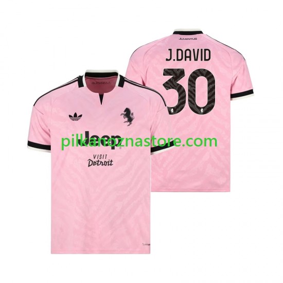 Juventus Jonathan David 30 Koszulka Męska Wyjazdowy 2026-2027 Krótkie Rękawy