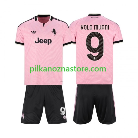 Juventus dla Dzieci Randal Kolo Muani 9 Koszulka Wyjazdowy 2026-2027 Krótkie Rękawy