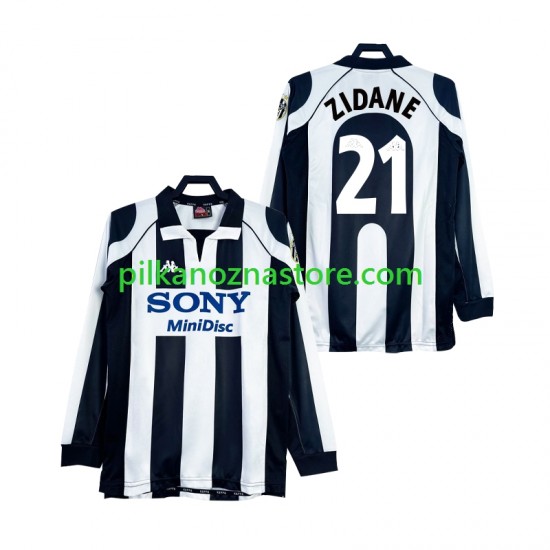 Juventus ZIDANE 21 1997 Retro Koszulka Męska Domowy 1998 Długie Rękawy