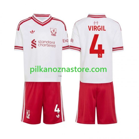 Liverpool dla Dzieci Virgil van Dijk 4 Koszulka Wyjazdowy 2026-2027 Krótkie Rękawy