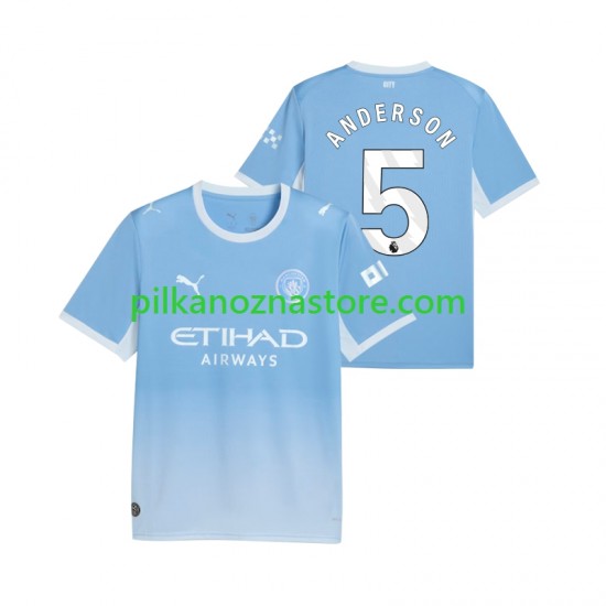Manchester City Elliot Anderson 5 Koszulka Męska Domowy 2026-2027 Krótkie Rękawy