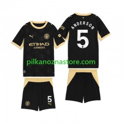 Manchester City dla Dzieci Elliot Anderson 5 Koszulka Wyjazdowy 2026-2027 Krótkie Rękawy