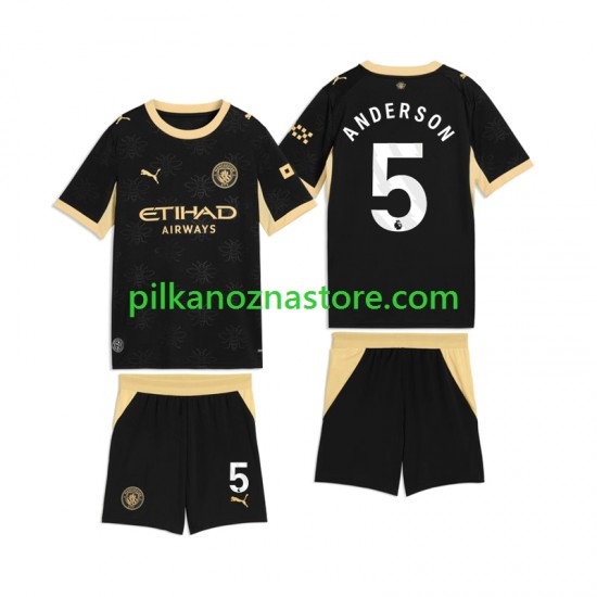Manchester City dla Dzieci Elliot Anderson 5 Koszulka Wyjazdowy 2026-2027 Krótkie Rękawy