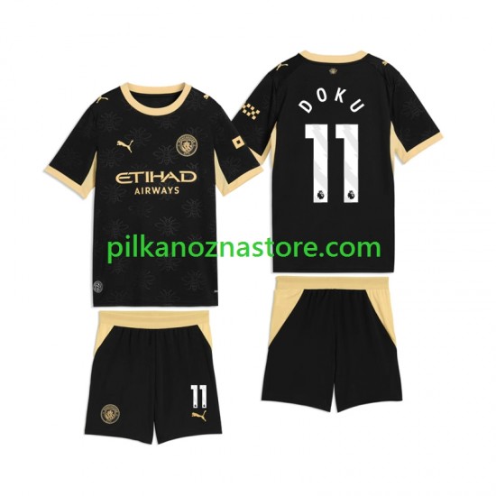 Manchester City dla Dzieci Jeremy Doku 11 Koszulka Wyjazdowy 2026-2027 Krótkie Rękawy