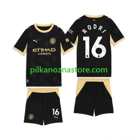 Manchester City dla Dzieci Rodri 16 Koszulka Wyjazdowy 2026-2027 Krótkie Rękawy