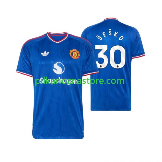 Manchester United Benjamin Sesko 30 Koszulka Męska Wyjazdowy 2026-2027 Krótkie Rękawy