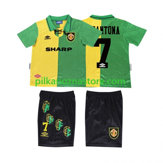 Manchester United dla Dzieci CANTONA 7 1992 Retro Koszulka Trzeci 1994 Krótkie Rękawy