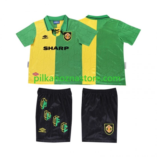 Manchester United dla Dzieci 1992 Retro Koszulka Trzeci 1994 Krótkie Rękawy