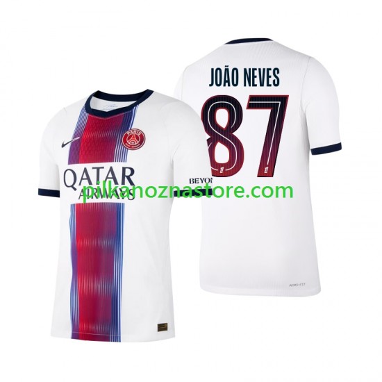 Paris Saint-Germain Joao Neves 87 Koszulka Męska Wyjazdowy 2026-2027 Krótkie Rękawy
