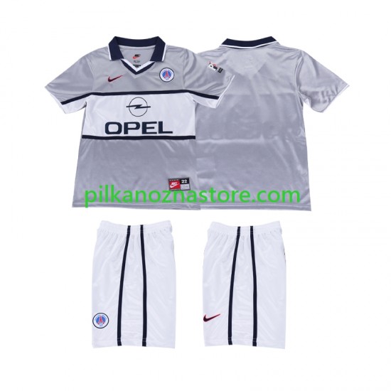 Paris Saint-Germain dla Dzieci 2000 2001 Retro Koszulka Wyjazdowy Krótkie Rękawy