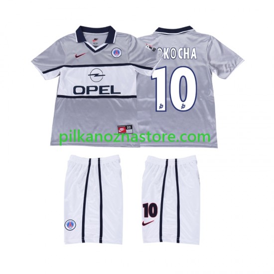 Paris Saint-Germain dla Dzieci OKOCHA 10 2000 2001 Retro Koszulka Wyjazdowy Krótkie Rękawy