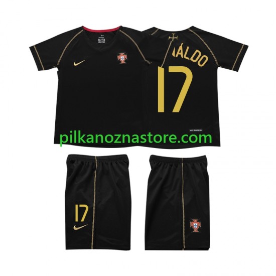 Portugalia dla Dzieci Cristiano Ronaldo 17 Retro Koszulka Wyjazdowy 2006 Krótkie Rękawy