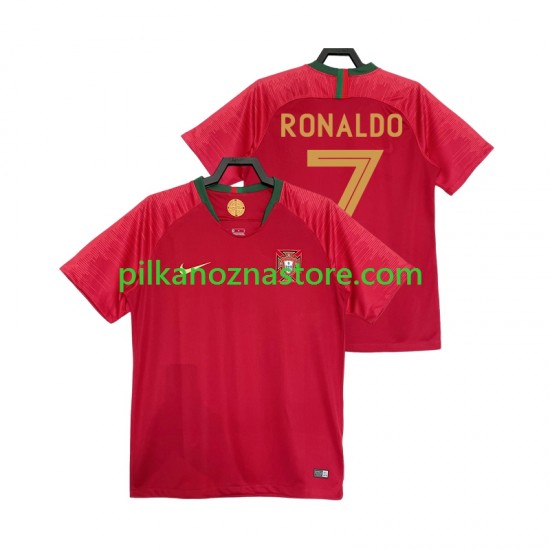Portugalia Cristiano Ronaldo 7 2018 Retro Koszulka Męska Domowy Krótkie Rękawy