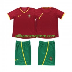 Portugalia dla Dzieci Retro Koszulka Domowy 2002 Krótkie Rękawy Portugalia dla Dzieci Retro Koszulka Domowy 2002 Krótkie Rękawy
