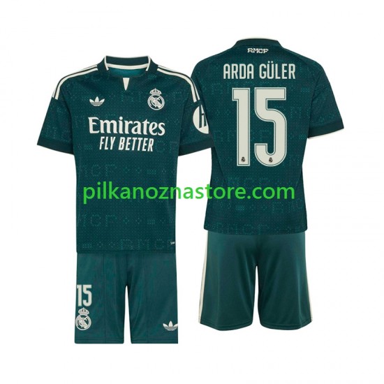 Real Madryt dla Dzieci Arda Guler 15 Koszulka Wyjazdowy 2026-2027 Krótkie Rękawy