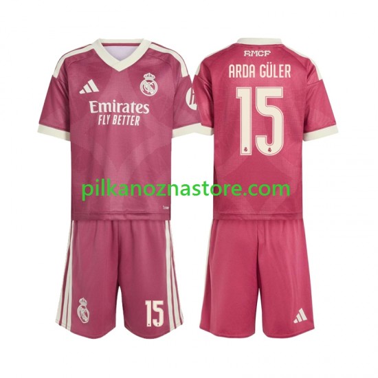 Real Madryt dla Dzieci Arda Guler 15 Koszulka Trzeci 2026-2027 Krótkie Rękawy