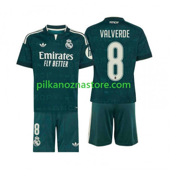 Real Madryt dla Dzieci Federico Valverde 8 Koszulka Wyjazdowy 2026-2027 Krótkie Rękawy