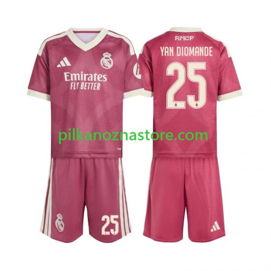 Real Madryt dla Dzieci Yan Diomande 25 Koszulka Trzeci 2026-2027 Krótkie Rękawy
