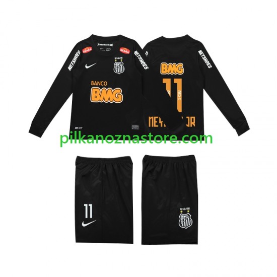 dla Dzieci Santos NEYMAR JR 11 Classic 2012 2013 Retro Koszulka Wyjazdowy Długie Rękawy