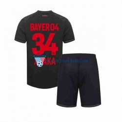 Bayer 04 Leverkusen dla Dzieci Granit Xhaka 34 Koszulka Domowy 2023-2024 Krótkie Rękawy