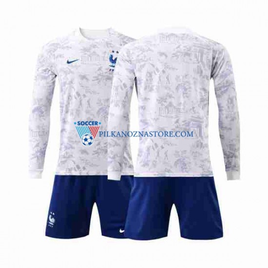 Francja dla Dzieci Koszulka Wyjazdowy MŚ 2022 Długie Rękawy