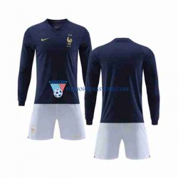 Francja dla Dzieci Koszulka Domowy MŚ 2022 Długie Rękawy