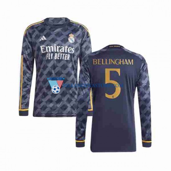 Real Madryt Jude Bellingham 5 Koszulka Męska Wyjazdowy 2023-2024 Długie Rękawy