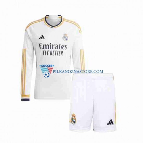 Real Madryt dla Dzieci Koszulka Domowy 2023-2024 Długie Rękawy