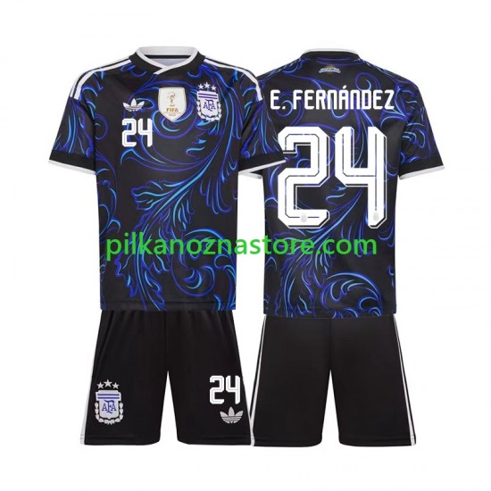 Argentyna dla Dzieci Enzo Fernandez 24 Koszulka Wyjazdowy MŚ 2026 Krótkie Rękawy