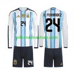 Argentyna dla Dzieci Enzo Fernandez 24 Koszulka Domowy MŚ 2026 Długie Rękawy Argentyna dla Dzieci Enzo Fernandez 24 Koszulka Domowy MŚ 2026 Długie Rękawy