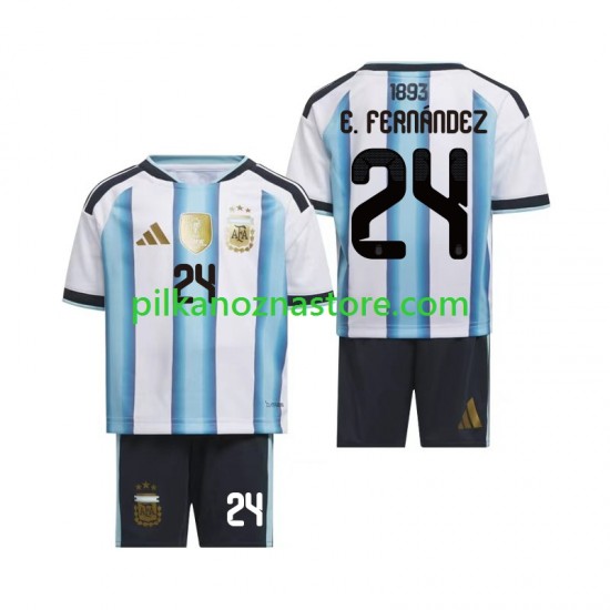 Argentyna dla Dzieci Enzo Fernandez 24 Koszulka Domowy MŚ 2026 Krótkie Rękawy