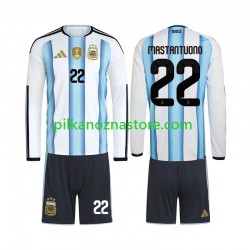 Argentyna dla Dzieci Franco Mastantuono 22 Koszulka Domowy MŚ 2026 Długie Rękawy Argentyna dla Dzieci Franco Mastantuono 22 Koszulka Domowy MŚ 2026 Długie Rękawy