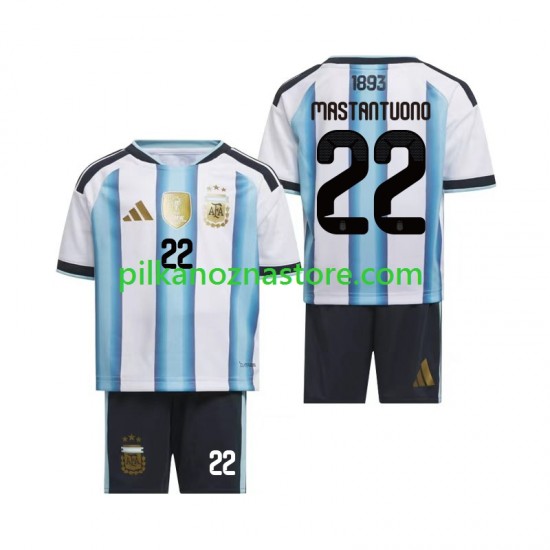 Argentyna dla Dzieci Franco Mastantuono 22 Koszulka Domowy MŚ 2026 Krótkie Rękawy