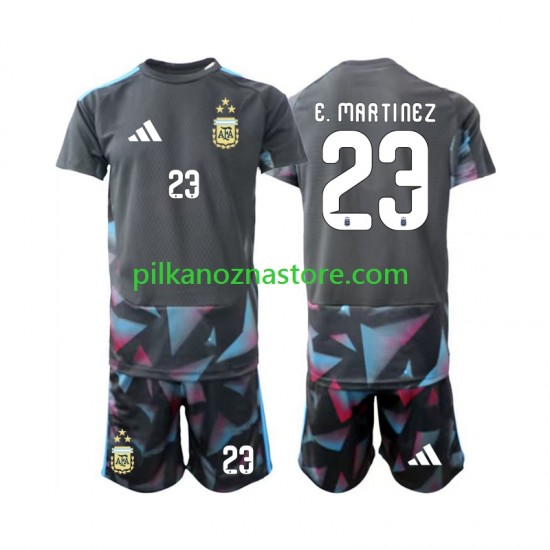 Strój Bramkarski Argentyna dla Dzieci Emiliano Martinez 23 Koszulka Domowy MŚ 2026 Krótkie Rękawy