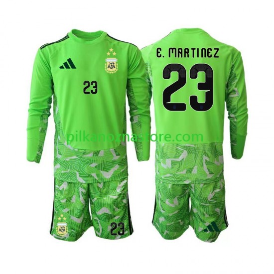 Strój Bramkarski Argentyna dla Dzieci Emiliano Martinez 23 Koszulka Trzeci MŚ 2026 Długie Rękawy