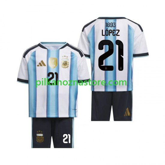 Argentyna dla Dzieci Jose Manuel Lopez 21 Koszulka Domowy MŚ 2026 Krótkie Rękawy