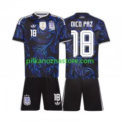 Argentyna dla Dzieci Nico Paz 18 Koszulka Wyjazdowy MŚ 2026 Krótkie Rękawy Argentyna dla Dzieci Nico Paz 18 Koszulka Wyjazdowy MŚ 2026 Krótkie Rękawy