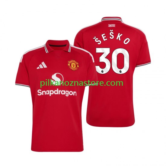 Manchester United Benjamin Sesko 30 Koszulka Męska Domowy 2026-2027 Krótkie Rękawy