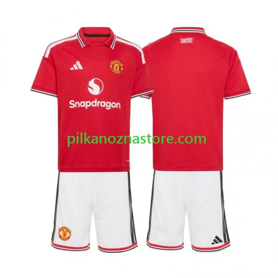 Manchester United dla Dzieci Koszulka Domowy 2026-2027 Krótkie Rękawy