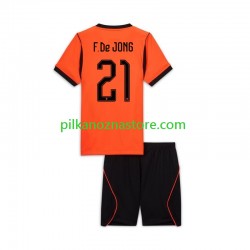 Holandia dla Dzieci Frenkie de Jong 21 Koszulka Domowy MŚ 2026 Krótkie Rękawy
