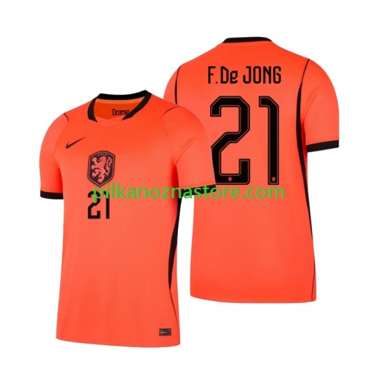 Holandia Frenkie de Jong 21 Koszulka Męska Domowy MŚ 2026 Krótkie Rękawy