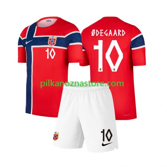 Norwegia dla Dzieci Martin Odegaard 10 Koszulka Domowy MŚ 2026 Krótkie Rękawy