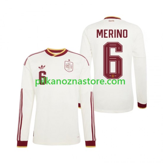 Hiszpania Mikel Merino 6 Koszulka Męska Wyjazdowy MŚ 2026 Długie Rękawy