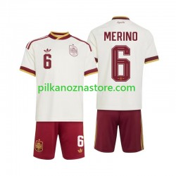 Hiszpania dla Dzieci Mikel Merino 6 Koszulka Wyjazdowy MŚ 2026 Krótkie Rękawy Hiszpania dla Dzieci Mikel Merino 6 Koszulka Wyjazdowy MŚ 2026 Krótkie Rękawy