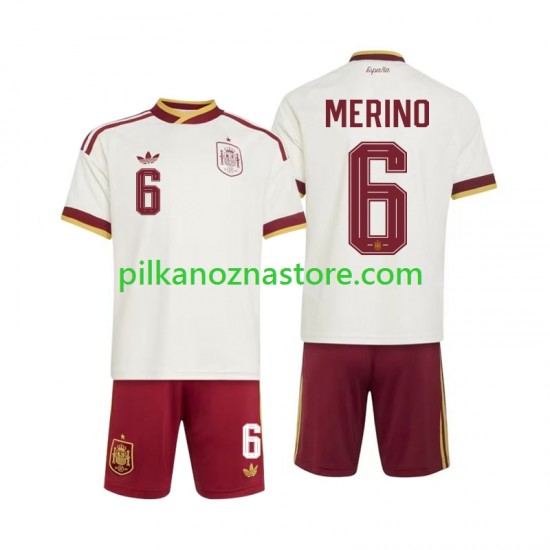 Hiszpania dla Dzieci Mikel Merino 6 Koszulka Wyjazdowy MŚ 2026 Krótkie Rękawy