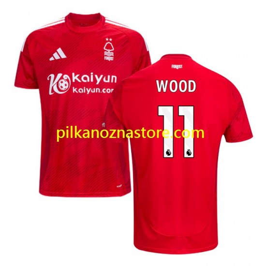 Nottingham Forest Chris Wood 11 Koszulka Męska Domowy 2024-2025 Krótkie Rękawy