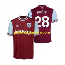 West Ham United SOUCEK 28 Koszulka Męska Domowy 2024-2025 Krótkie Rękawy
